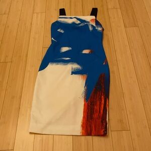 MILLY Abstract Print Tank Dress